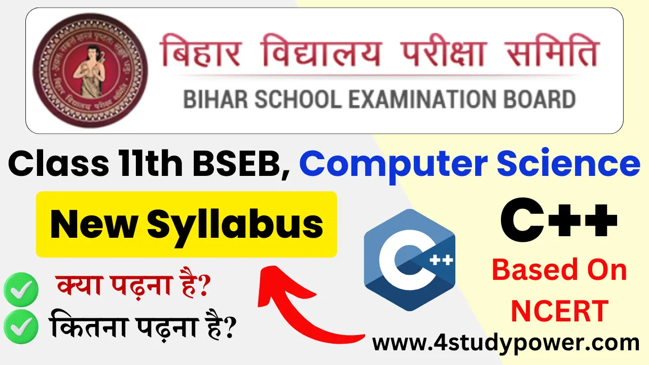 Bihar Board 11th Computer Science Syllabus 2026